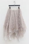 Marc Le Bihan lace embroidered skirt 2596 series plant dyeing France MLB-2596-ZZHUI PEARL GREY pearl gray lace embroidery